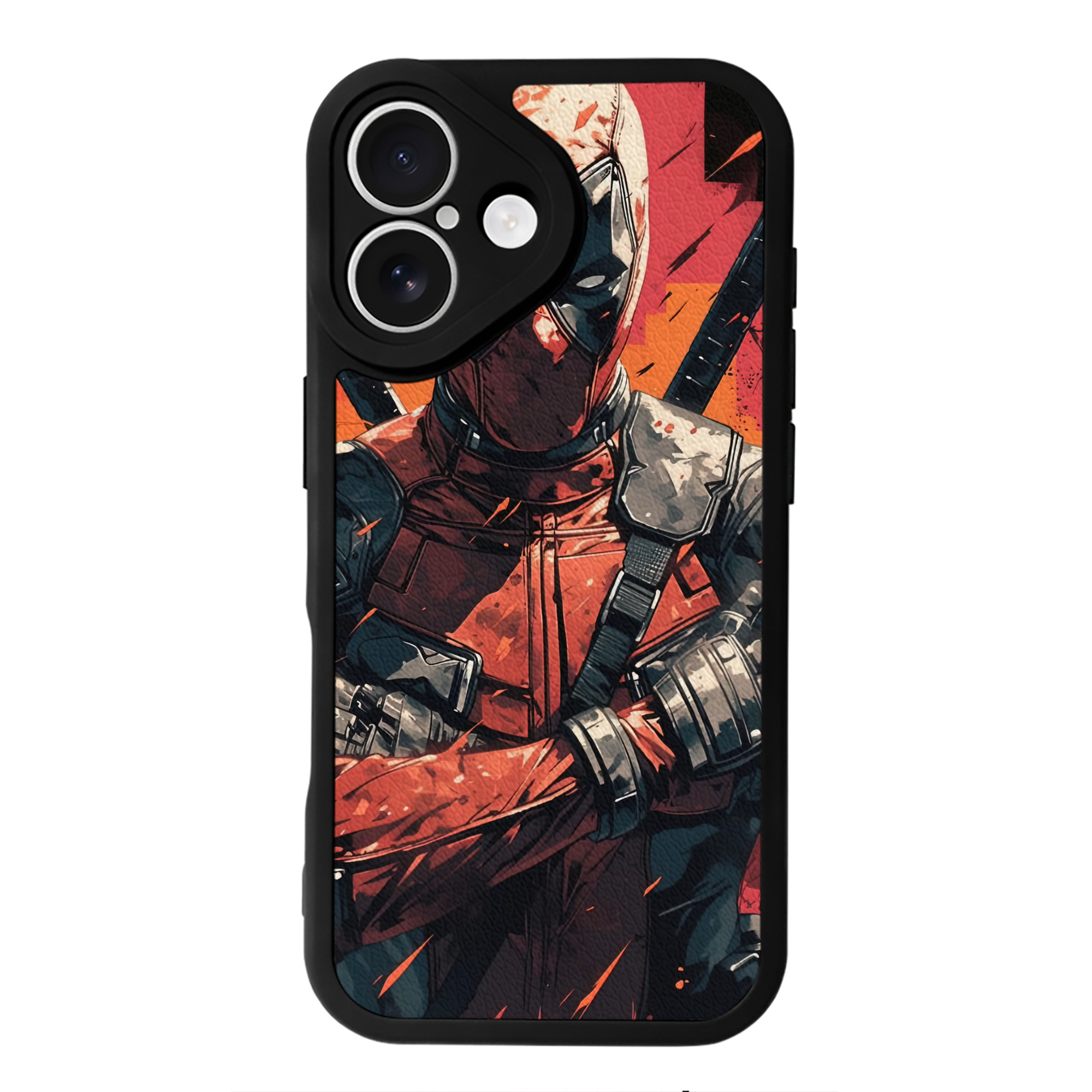 （画像用） Deadpool デッドプール 【iPhone 16シリーズ対応】シリコンスマホケース（レザー調） 材質：シリコン